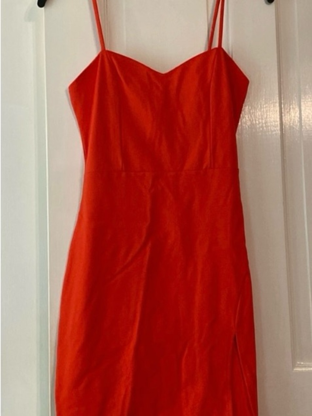 Vibrant Red Spaghetti-Strap Mini Dress